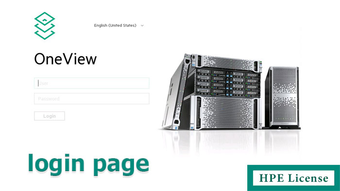 Preview of HPE OneView login page