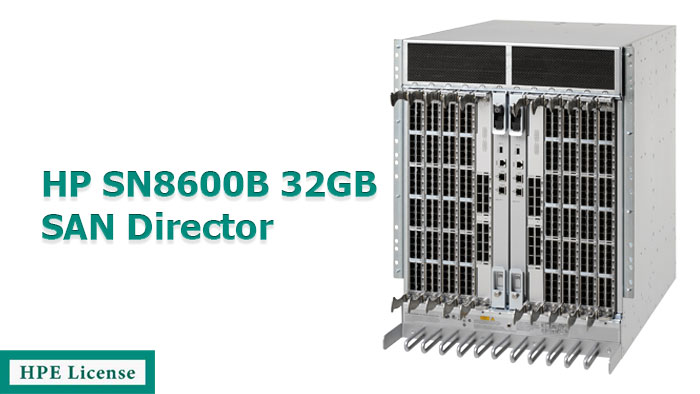 The HP SN8600B is a 32GB SAN Director offering advanced data solutions.